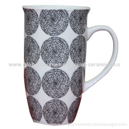 16oz Ceramic Stoneware Mugs, SGS-certified, Various Designs are Available